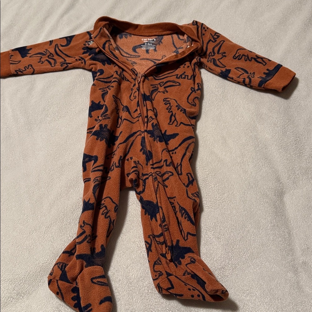 Carter's Brown and Black Dinosaur Kids Pajamas